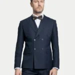 Мужской двубортный костюм Deep Navy