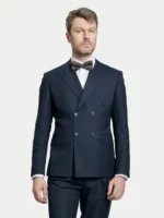 Мужской двубортный костюм Deep Navy
