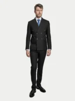 Мужской двубортный костюм Charcoal Pinstripe — изображение 2