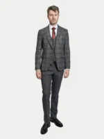 Мужской костюм-тройка Glen Check Grey — изображение 2