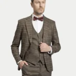 Мужской костюм-тройка Charcoal Heritage Plaid