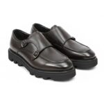 Мужские кожаные туфли-монки Premium Brown