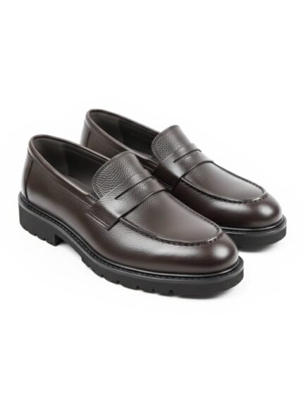 Мужские кожаные лоферы Grain Brown