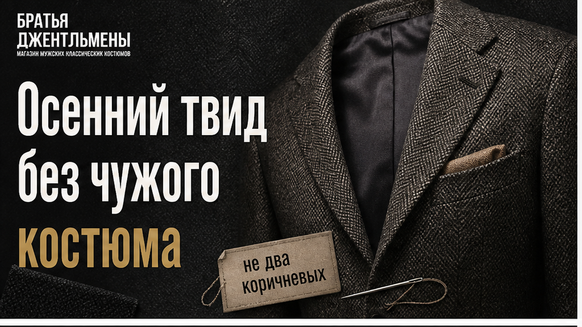 Иллюстрация: городской осенний твидовый пиджак без псевдокостюма